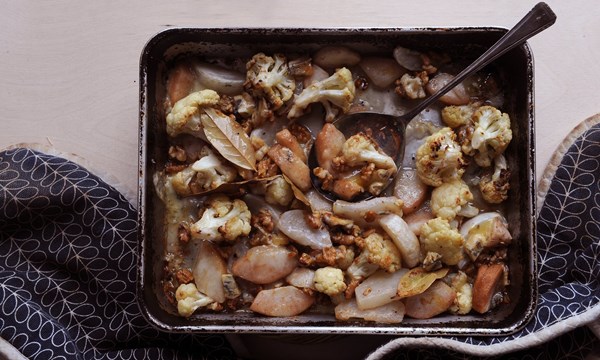 The winning recipe: Roasted cauliflower with pear, walnuts and Stilton