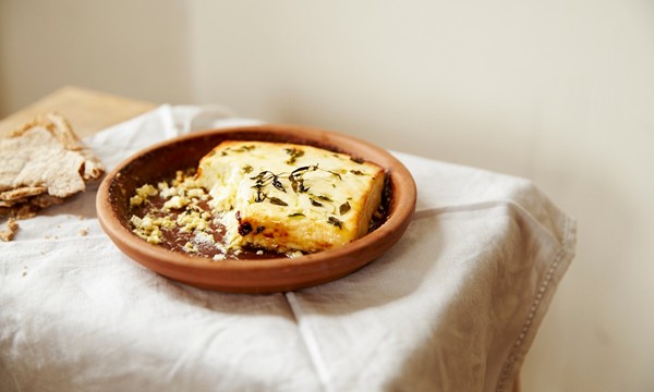 The winning recipe: roasted feta with honey and thyme