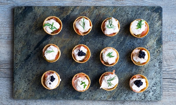 The winning recipe: Smoked trout and smoked salmon canapes