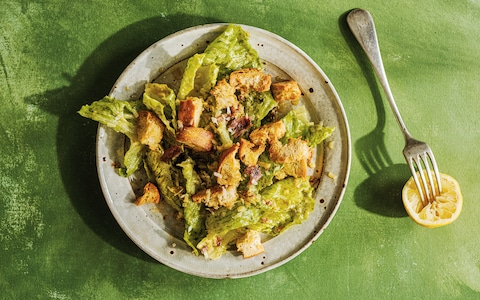 Theatrical Caesar salad