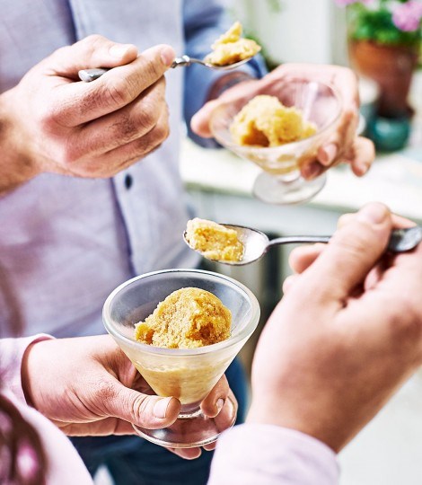 Theodore's grilled peach sorbet