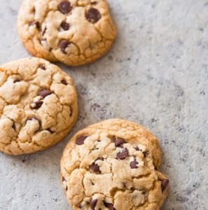 Thick and chewy chocolate chip cookies