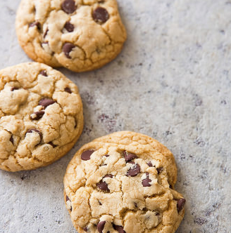 Thick and chewy chocolate chip cookies