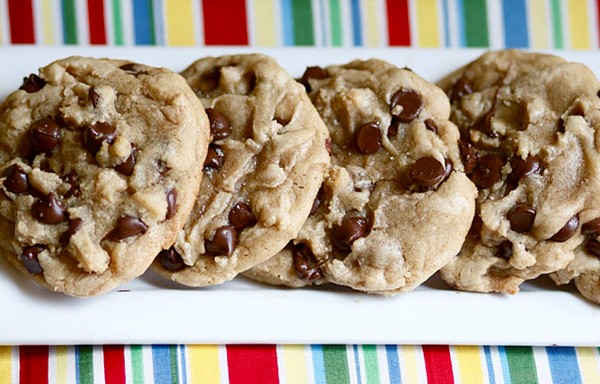Thick and chewy chocolate chip cookies