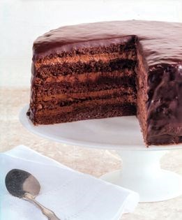 Thierry Busset's ten layer coffee chocolate cake