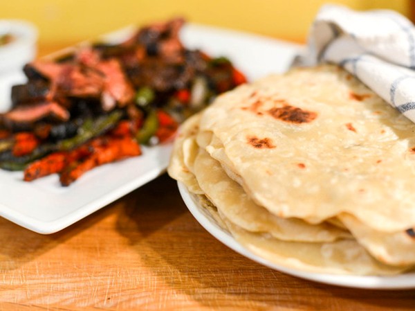 Thin and tender flour tortillas