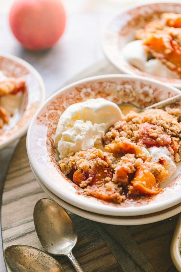 This summer’s peach crisp
