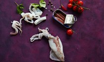 Thomasina Mier's chargrilled squid with fiery salsa verde
