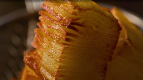 Thousand-layer duck fat potatoes