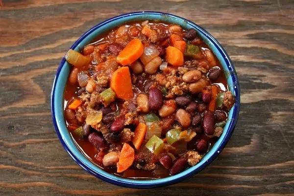 Three bean & beef chili