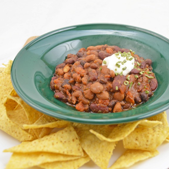 Three-bean pantry chili