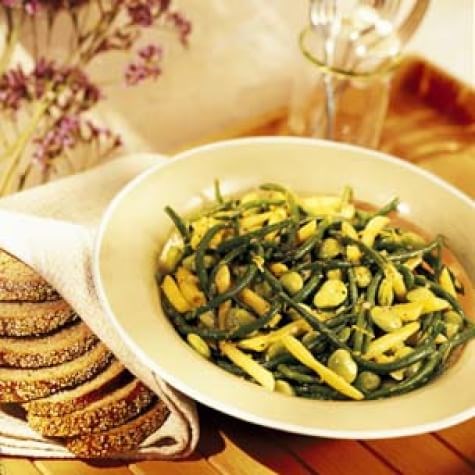 Three-bean salad with coriander vinaigrette