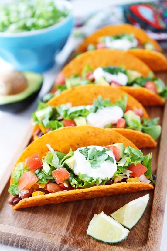 Three bean tacos
