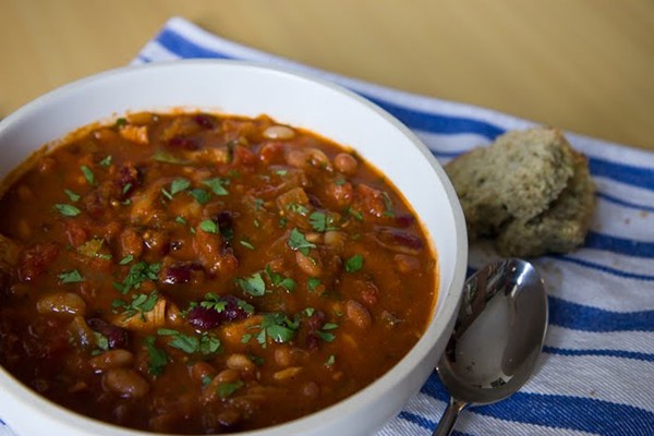 Three-bean turkey chili