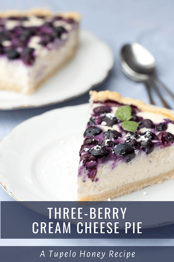 Three-berry cream cheese pie