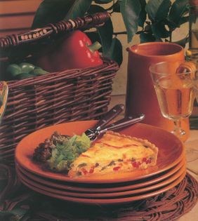 Three-capsicum quiche