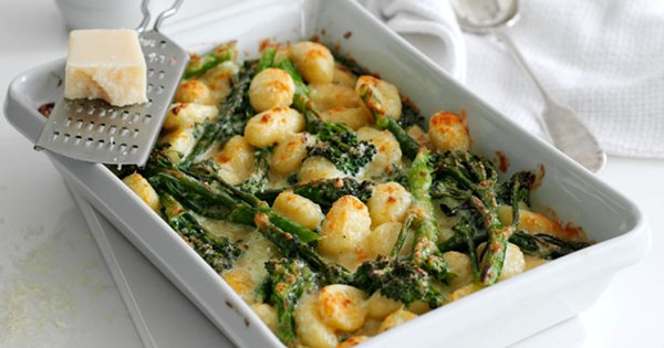 Three cheese and broccoli gnocchi