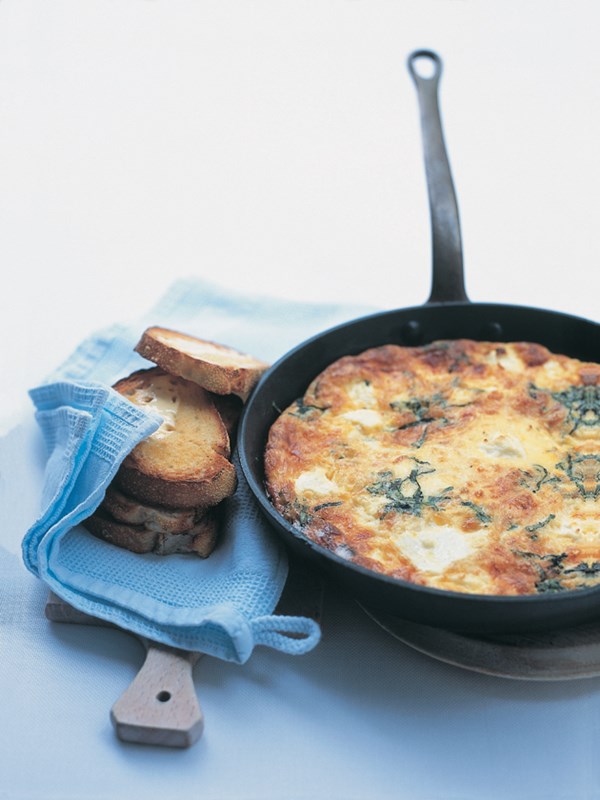 Three cheese frittata