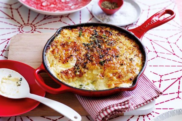 Three-cheese gratin