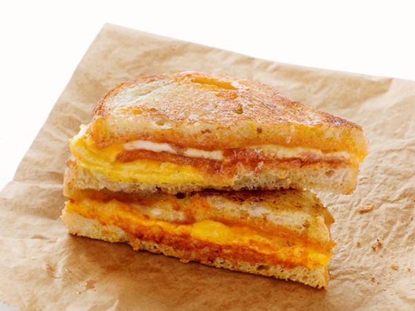 Three-cheese grilled cheese