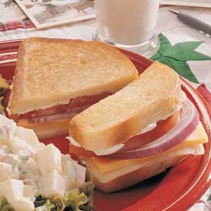 Three-cheese grilled cheese