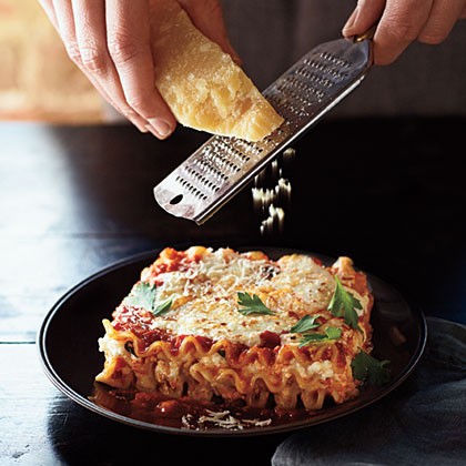 Three-cheese lasagna