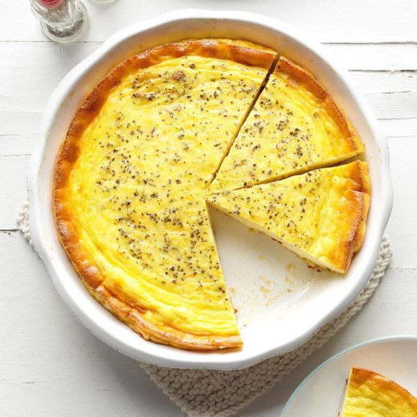 Three-cheese quiche