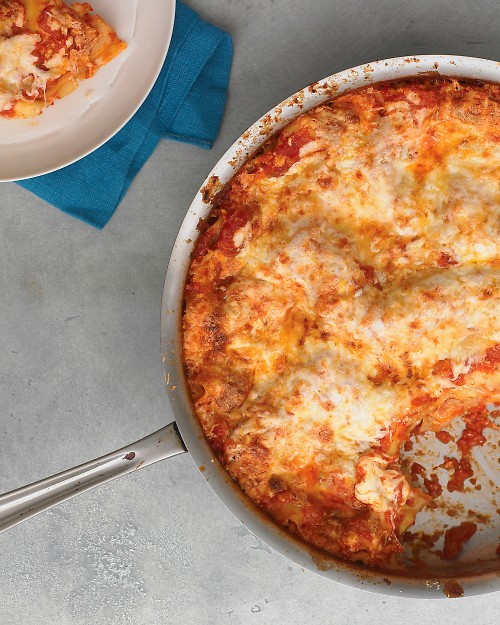 Three-cheese skillet lasagna