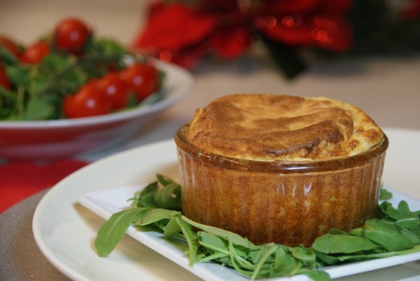 Three cheese souffle