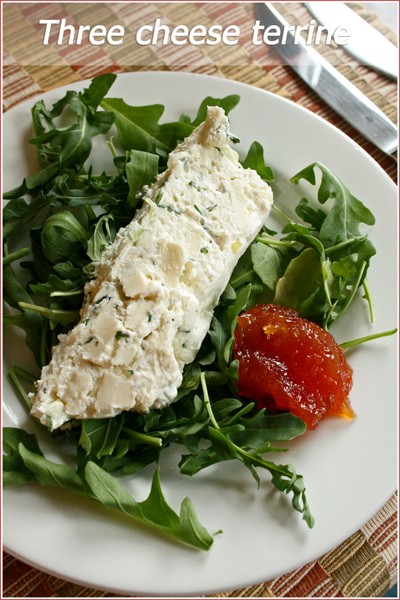 Three cheese terrine