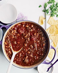 Three-chile beef chili