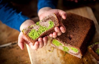 Three-colour cake