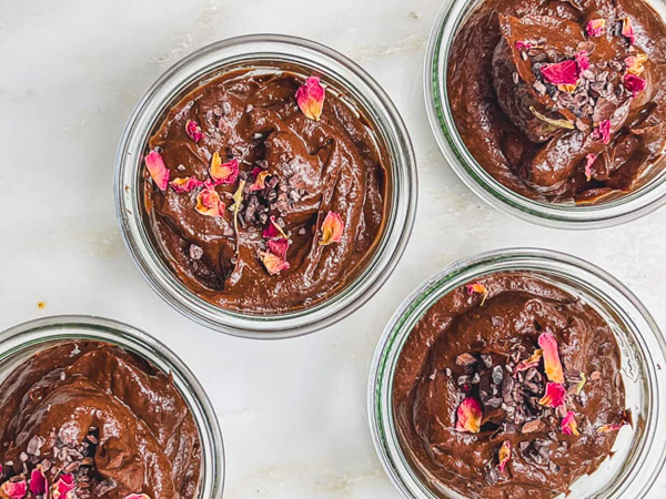 Three-ingredient avocado chocolate mousse