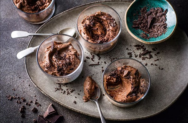 Three-ingredient chocolate puddings