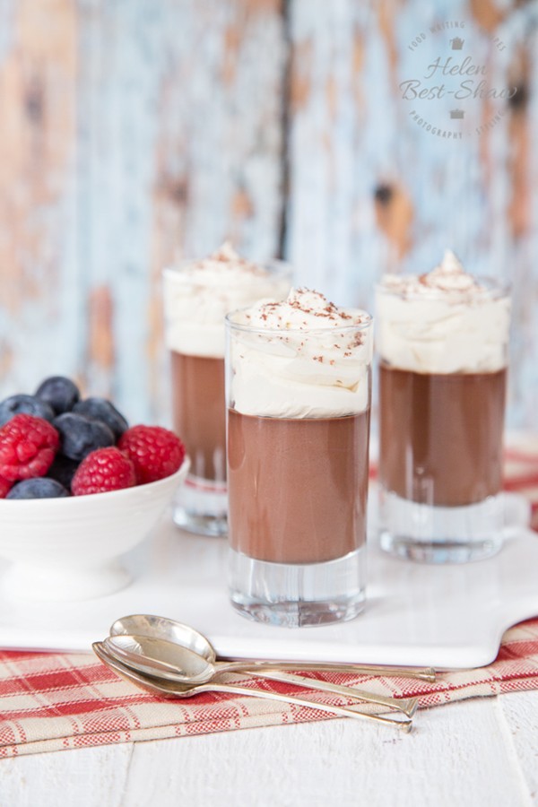 Three ingredient malted milk powder (Horlicks) chocolate pots