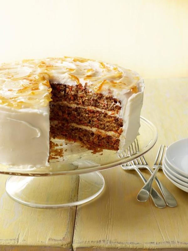 Three-layer carrot cake