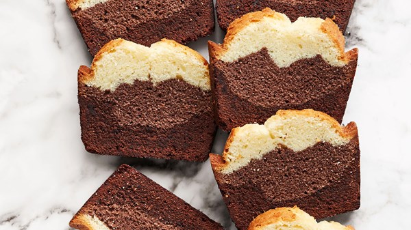 Three-layer pound cake