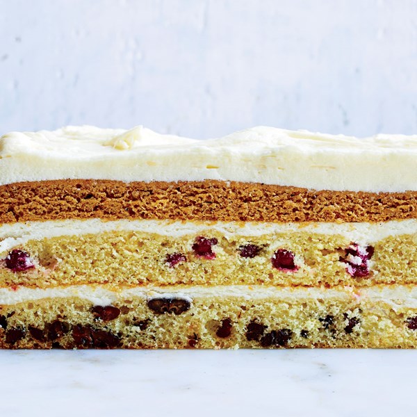 Three-layer Thanksgiving cake