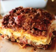Three-meat lasagna