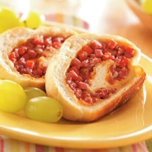 Three-meat stromboli