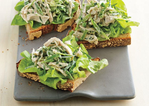 Three-pea chicken salad