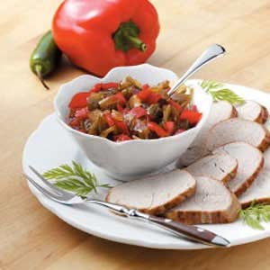 Three-pepper chutney
