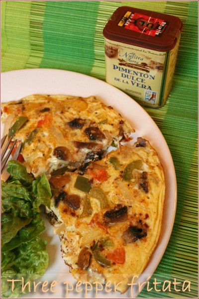 Three pepper frittata