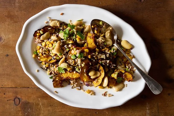 Three sisters wild rice pilaf