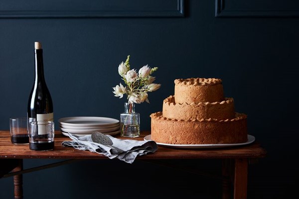 Three-tier Thanksgiving dinner pie