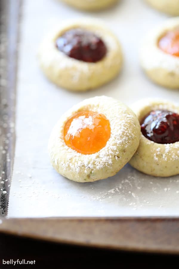 Thumbprint cookies with jam
