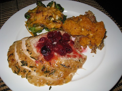 Thyme and rosemary roasted turkey breast