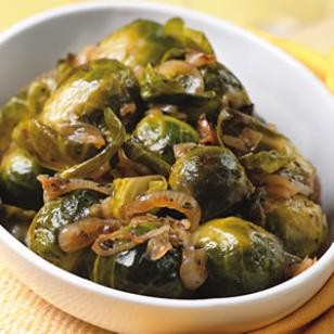 Thyme-braised Brussels sprouts