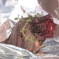 Thyme-infused roasted beets