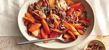 Thyme-pecan carrots